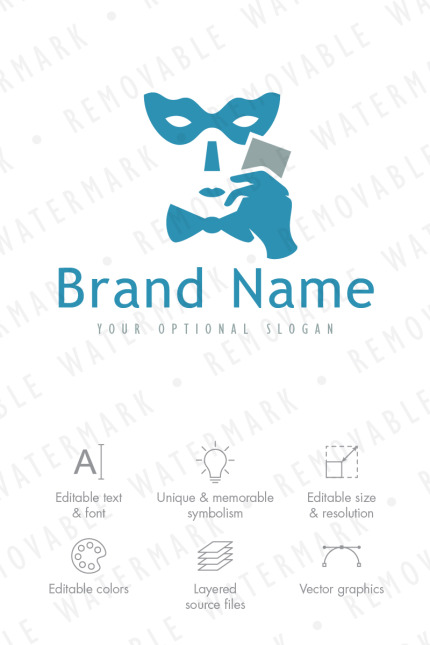 Template #68621 Face Card Webdesign Template - Logo template Preview