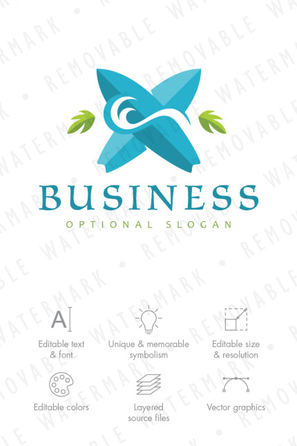 Kit Graphique #68628 Surfboard Ocean Web Design - Logo template Preview