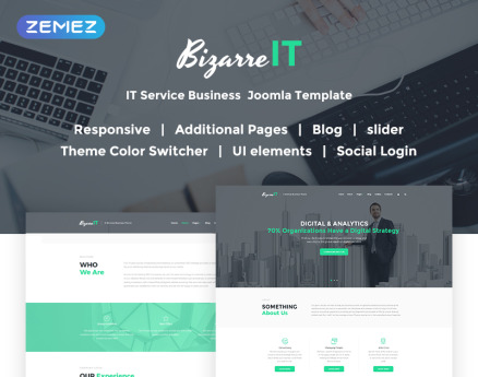 Bizarre IT - Responsive IT Company Joomla Template