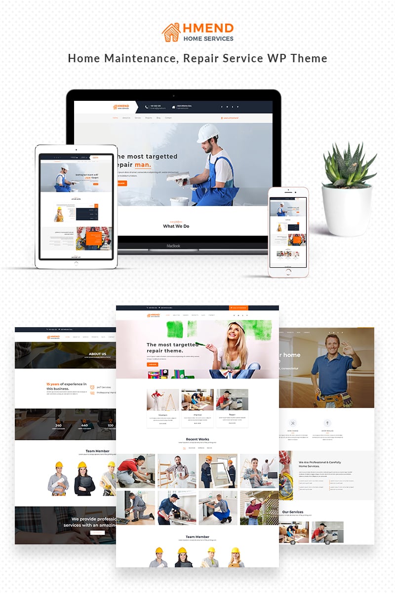"Hmend - Home Maintenance, Repair Service" thème WordPress adaptatif #68664