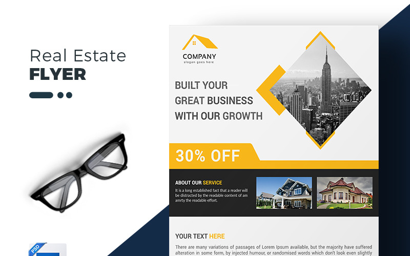 Real Estate Flyer - - Corporate Identity Template