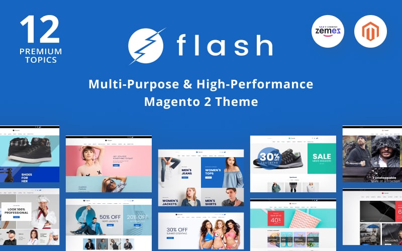 Responsivt Flash - Multi-Purpose & High-Performance Magento-tema #68618