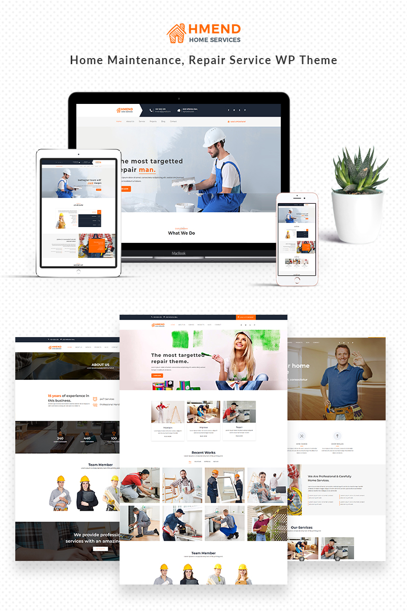 Tema De WordPress "Hmend - Home Maintenance, Repair Service" #68664