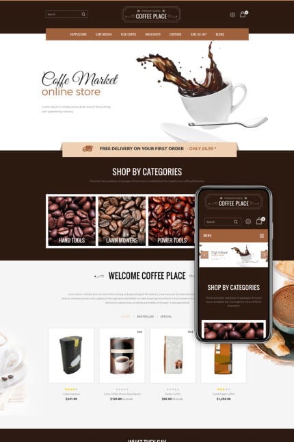 Template #68713 Chocolate Cake Webdesign Template - Logo template Preview