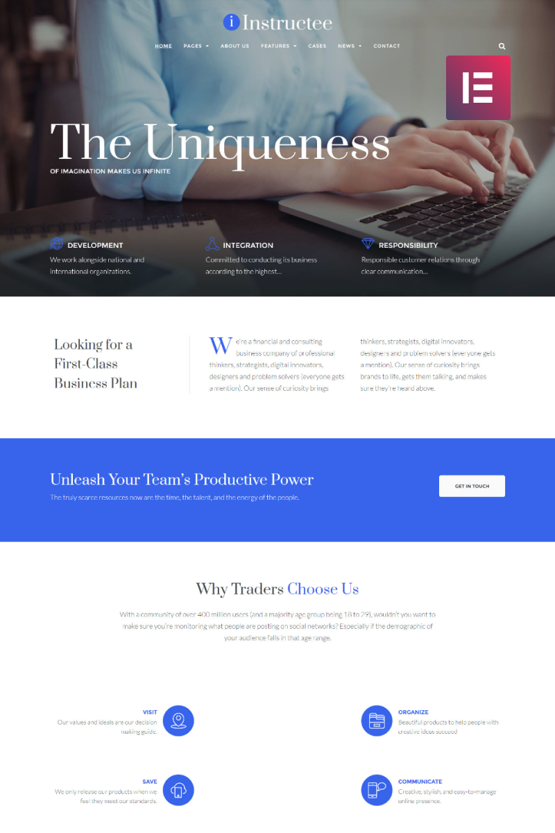 Instructee - Consulting Services WordPress Elementor Theme