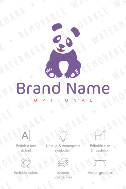 Template #68792 Cub Cute Webdesign Template - Logo template Preview