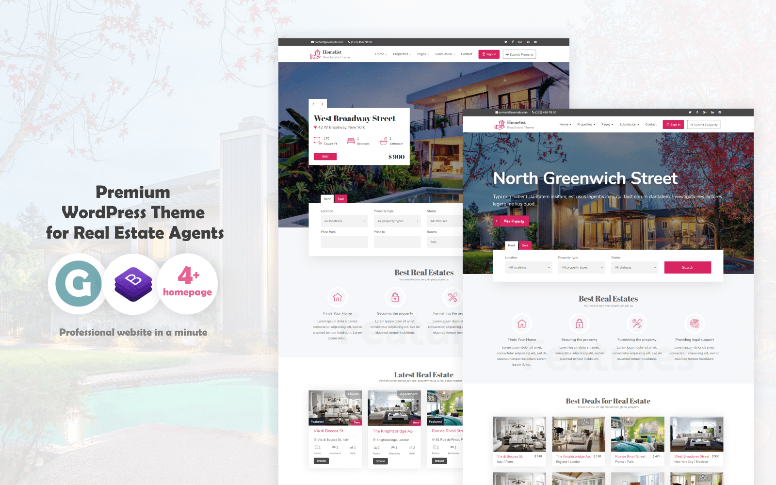 Wordpress theme for real estate investors