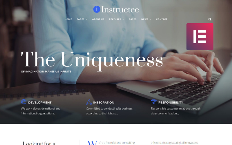 Instructee - Consulting Services WordPress Elementor Theme WordPress Theme
