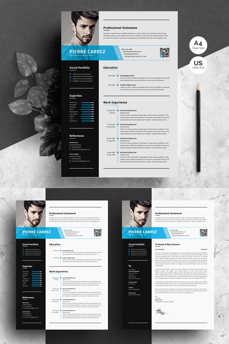 Pierre Carrez Professional Resume Template