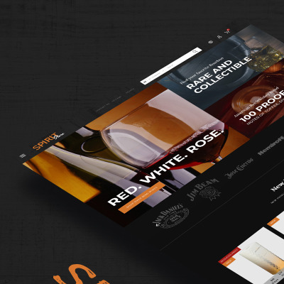 PrestaShop Theme namens "Spirit - Liquor store" #68728