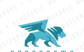 Winged Lion Logo Template