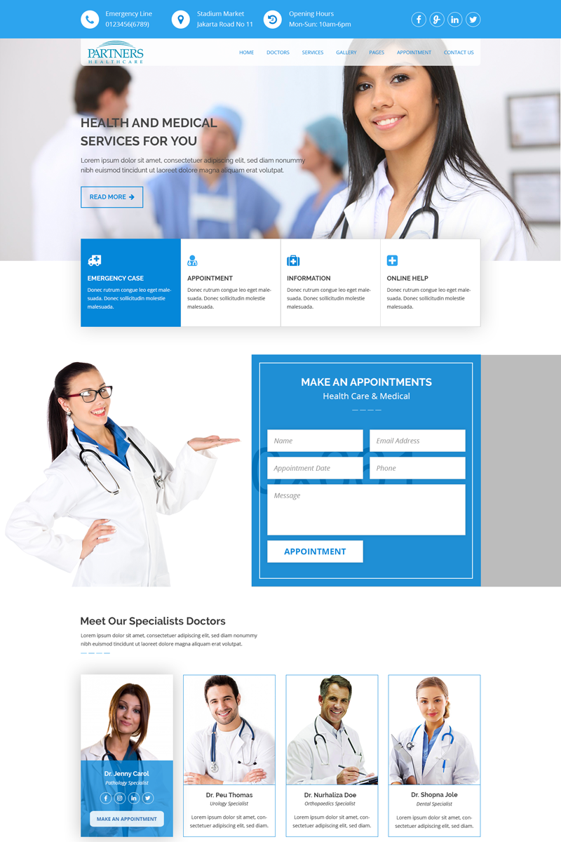 HealthCare - Medical Health PSD Template