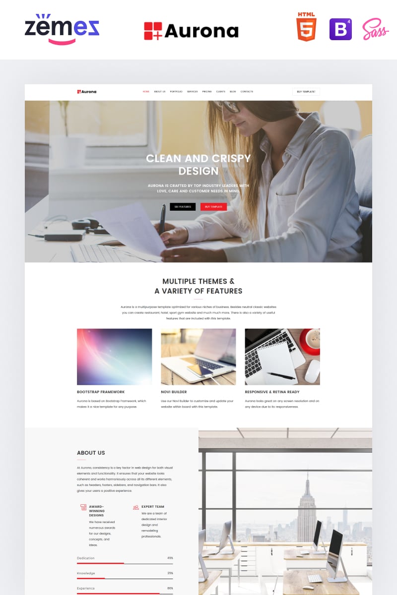 Aurona - Business Responsive HTML №68859