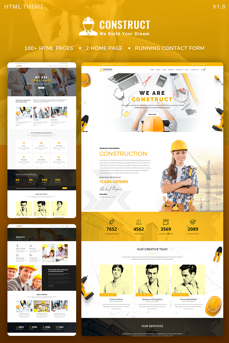 Demo For Construct Construction Building Maintenance Website Template 68878 Best Template Based Website Builder