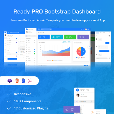 Ready Pro Bootstrap Dashboard Admin-Vorlage #68899