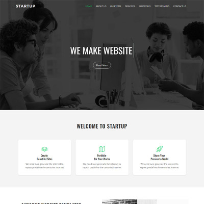 Startup - One Page Landing Page Template #68869