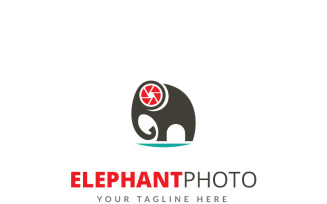 Elephant Photo Logo Template
