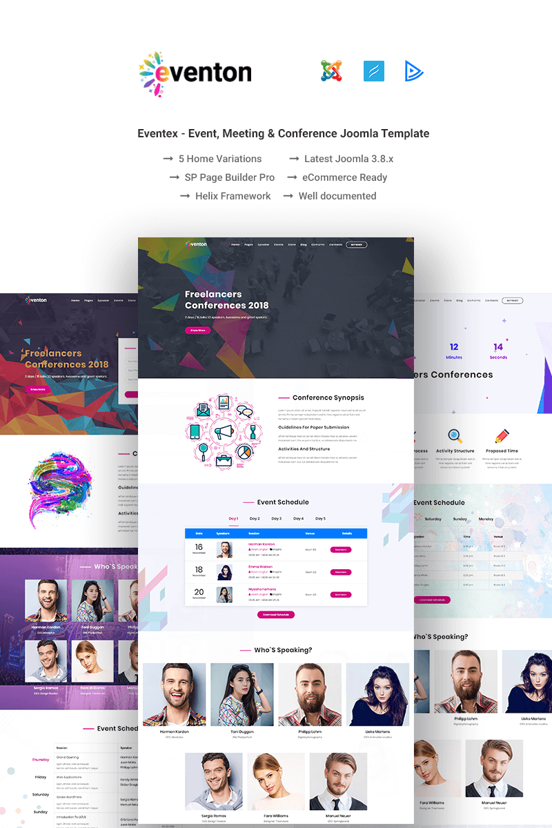 Eventon - Event / Conference Joomla Template - screenshot