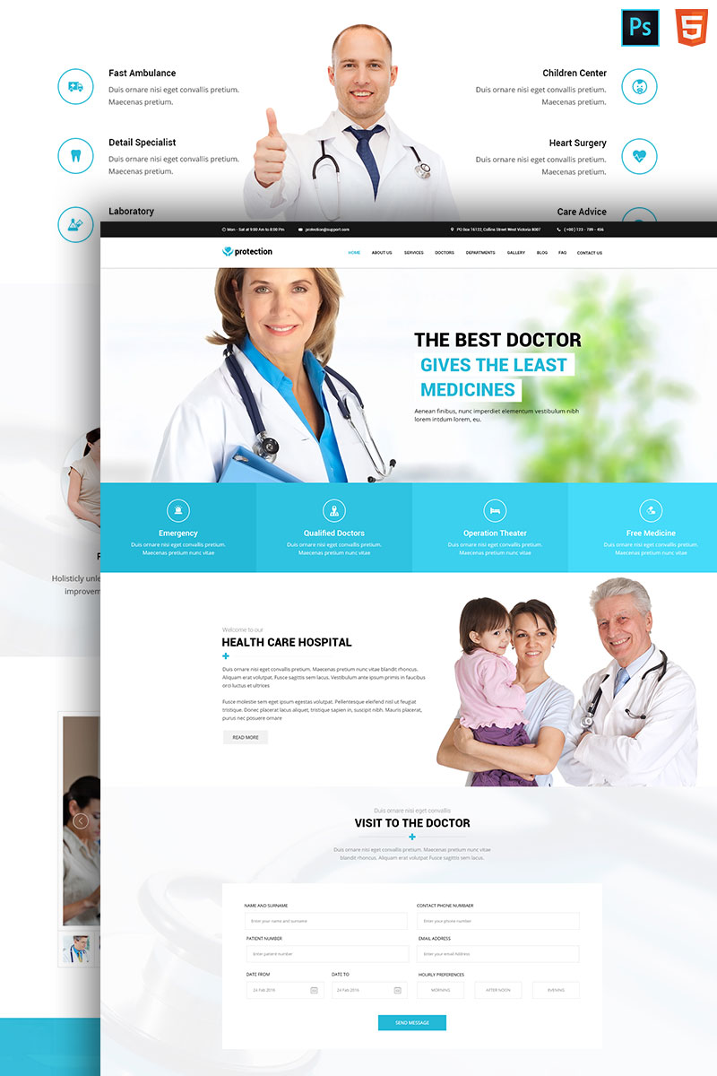 Responzivní Šablona webových stránek "Medicative Medical" #68912 - screenshot