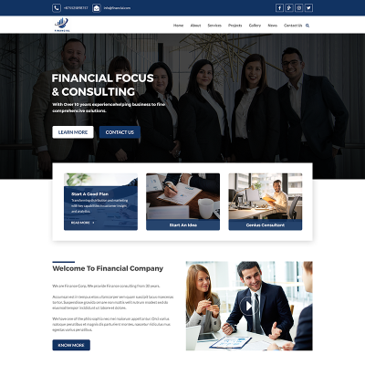 Financial - Business and Finance PSD Template