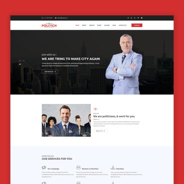 Campaign Candidate Website Templates 69066