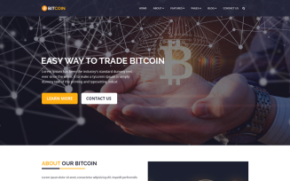 BITCOIN - Cryptocurrency & Bitcoin PSD Template