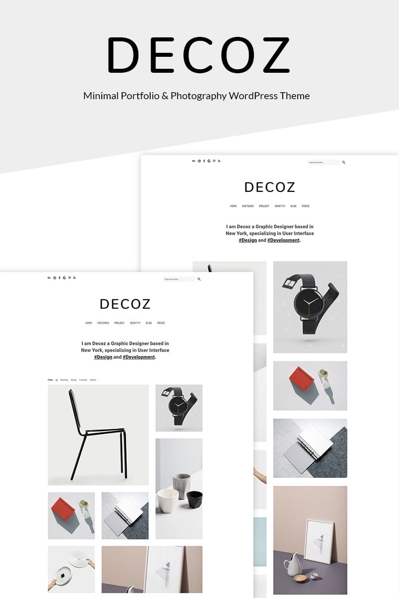Decoz - Minimal Portfolio & Photography Tema WordPress №69025 - screenshot
