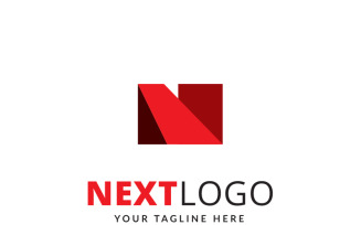 Next N Letter Logo Template