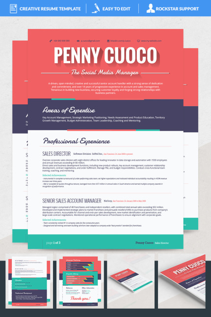 Template #69117 Resume Word Webdesign Template - Logo template Preview