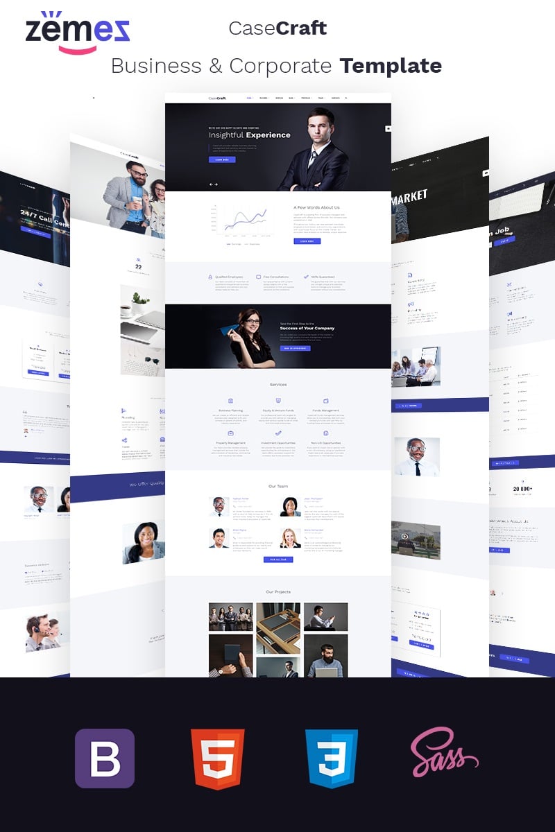 CaseCraft - Elegant Financial Company Multipage Website Template - screenshot
