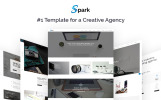 Spark - Creative Agency Responsive Multipage Bootstrap Website Theme Kleiner Screenshot Responsive Website Vorlage für Führungsgesellschaft