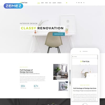 Responzivní Joomla šablona "Interics - Interior Design" #69128