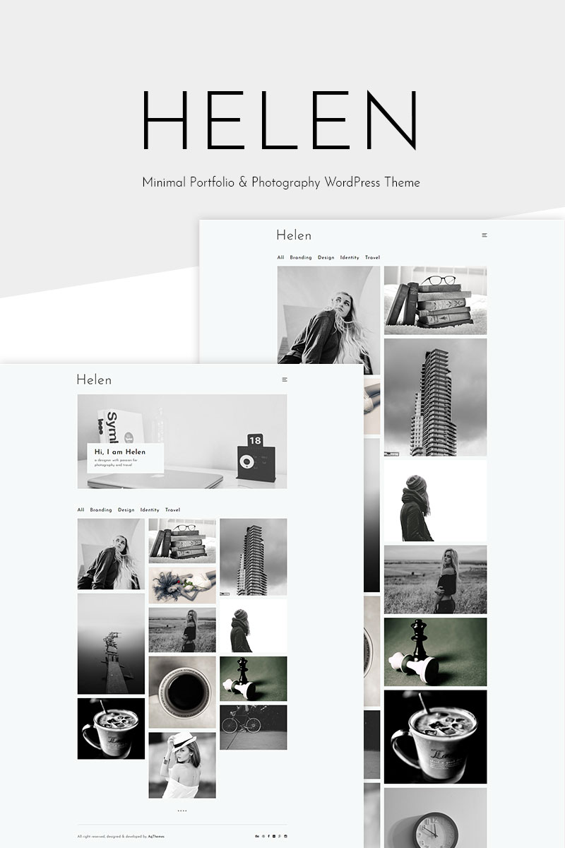 WordPress Theme namens "Helen - Minimal Portfolio & Photography" #69176 - Screenshot