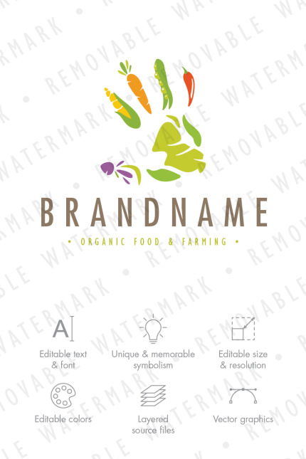 Template #69222 Food Healthy Webdesign Template - Logo template Preview