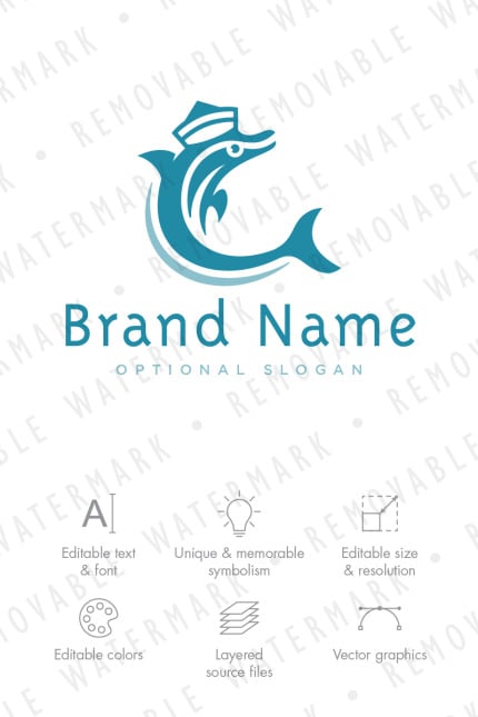 Template #69225 Fish Sailor Webdesign Template - Logo template Preview