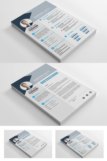 Template #69251 Resume Clean Webdesign Template - Logo template Preview