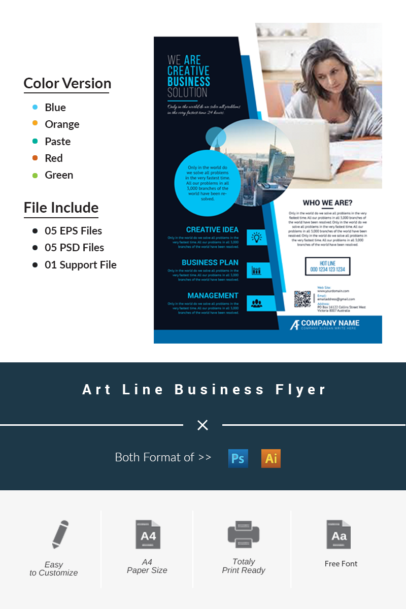 Art Line Business Flyer - Corporate Identity Template