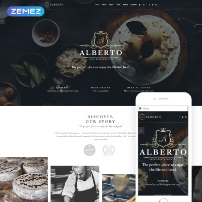 Alberto - Restaurant Joomla Template Alberto - Restaurant Joomla Template