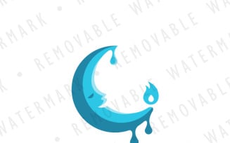 Lunar Candle Logo Template
