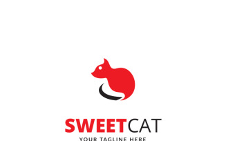 Sweet Cat Logo Template