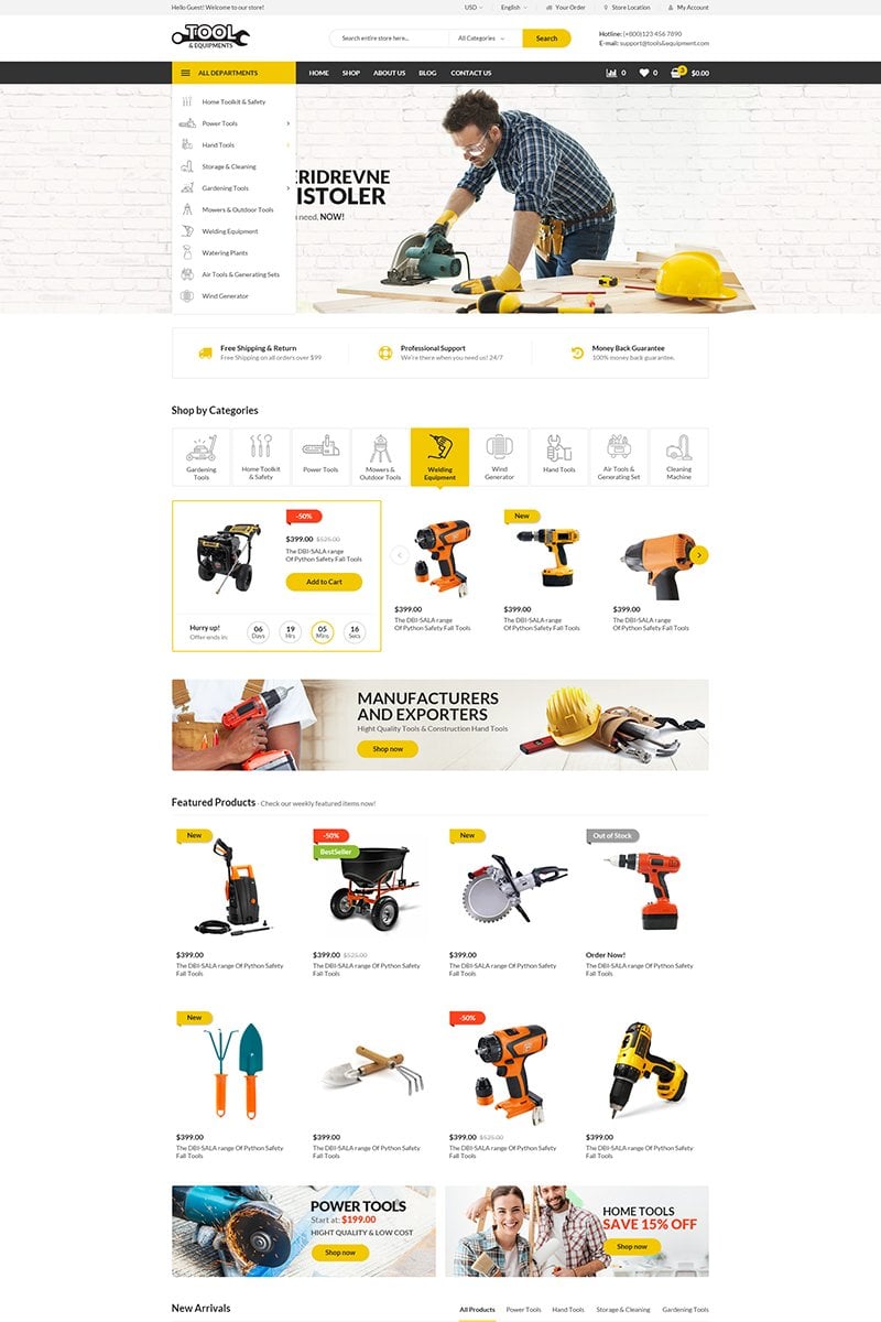 Tools WooCommerce Theme