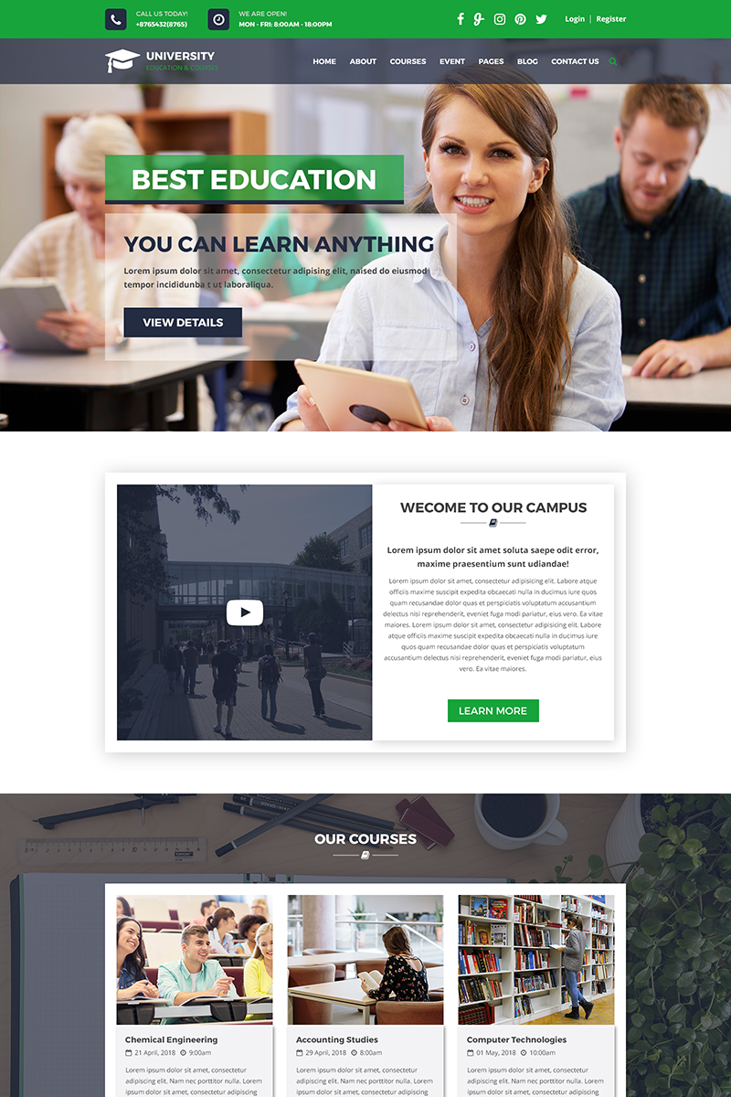 education psd templates educational templates