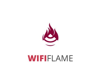 Wifi Flame Logo Template