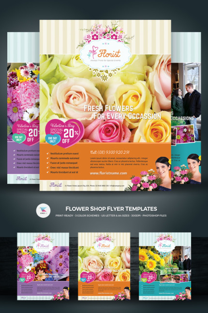 Template #69356 Advert Bouquet Webdesign Template - Logo template Preview