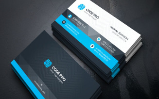Clean & Green Creative Business Card - Corporate Identity Template