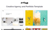 Crisp - Vivid Designer Portfolio Multipage Bootstrap html тема Маленький скриншот HTML шаблон "Crisp - Vivid Designer Portfolio Multipage"