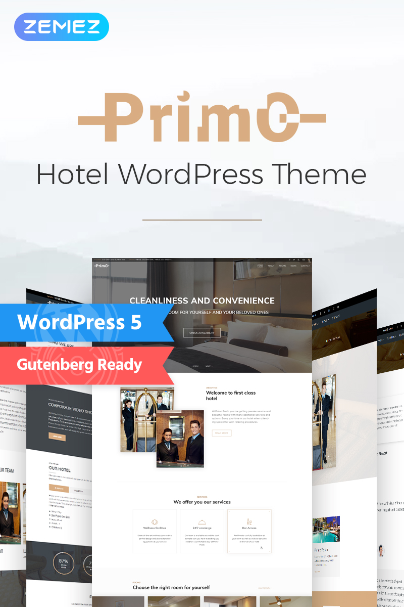 Primo - Hotel Elementor WordPress Theme - screenshot