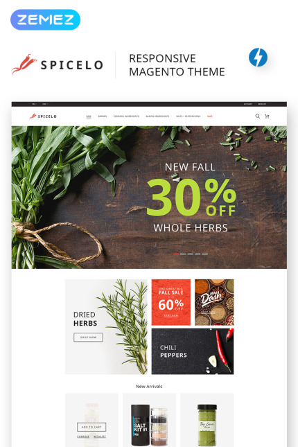 Template #69400 Spice Shop Webdesign Template - Logo template Preview