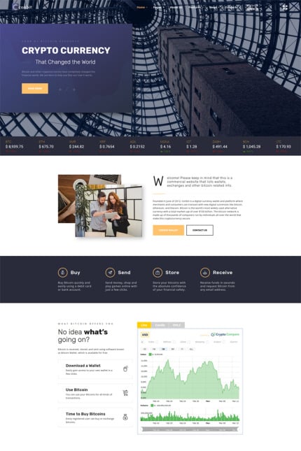 Template #69401 Cryptocurrency Bitcoin Webdesign Template - Logo template Preview