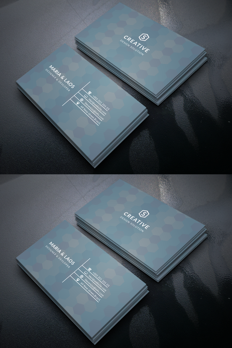 Maria & Laos Personal Business Card - Corporate Identity Template